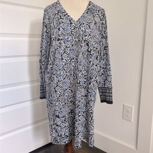 J. Jill Black and Blue Paisley Dress
